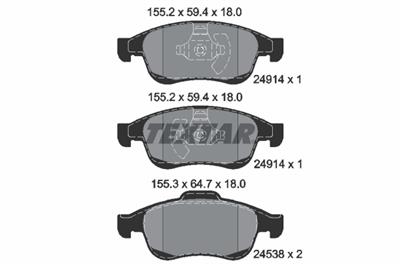 TEXTAR 2491401 Číslo výrobce: 24538. EAN: 4019722313608.