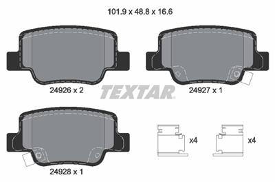 TEXTAR 2492601 Číslo výrobce: 24926. EAN: 4019722376719.