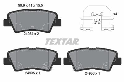TEXTAR 2493401 Číslo výrobce: 24934. EAN: 4019722376535.