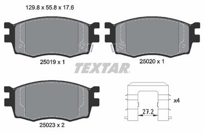 TEXTAR 2501901 Číslo výrobce: 25019. EAN: 4019722414497.