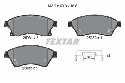TEXTAR 2503101 Číslo výrobce: 25031. EAN: 4019722406898.