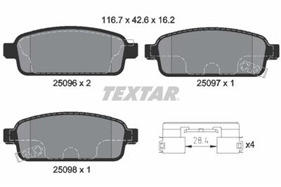 TEXTAR 2509606 Číslo výrobce: 25096. EAN: 4019722482106.
