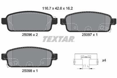 TEXTAR 2509602 Číslo výrobce: 25096. EAN: 4019722405716.