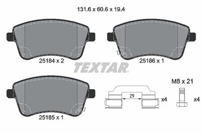 TEXTAR 2518401 Číslo výrobce: 25184. EAN: 4019722426520.