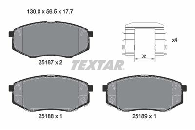 TEXTAR 2518701 Číslo výrobce: 25187. EAN: 4019722437564.