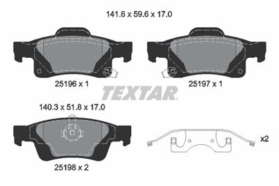 TEXTAR 2519603 Číslo výrobce: 25196. EAN: 4019722542848.