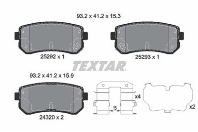TEXTAR 2529201 Číslo výrobce: 24320. EAN: 4019722433993.