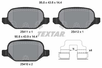 TEXTAR 2541101 Číslo výrobce: 23601. EAN: 4019722478178.