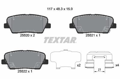 TEXTAR 2552008 Číslo výrobce: 25520. EAN: 4019722559839.