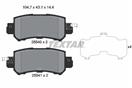 TEXTAR 2554001 - Sada brzdových platničiek, vždy 4 kusy v sade