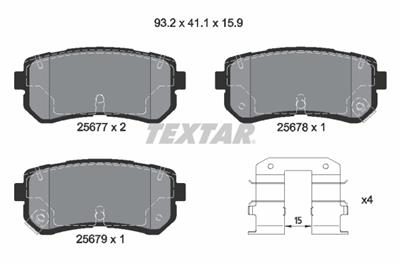 TEXTAR 2567701 Číslo výrobce: 25677. EAN: 4019722456381.