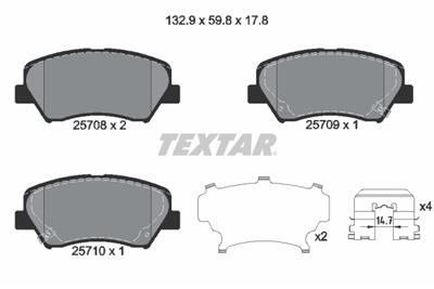 TEXTAR 2570801 Číslo výrobce: 25708. EAN: 4019722469237.