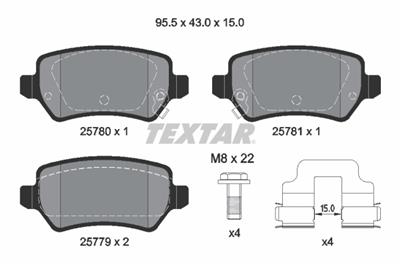 TEXTAR 2578001 Číslo výrobce: 25779. EAN: 4019722545580.