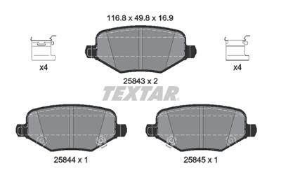 TEXTAR 2584301 Číslo výrobce: 25843. EAN: 4019722481482.