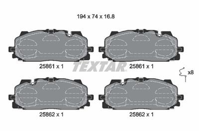 TEXTAR 2586101 Číslo výrobce: 25861. EAN: 4019722468797.