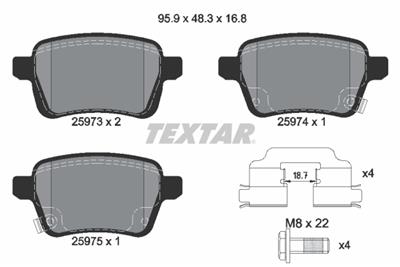TEXTAR 2597301 Číslo výrobce: 25973. EAN: 4019722465253.