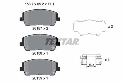 TEXTAR 2615701 Číslo výrobce: 16158. EAN: 4019722542824.