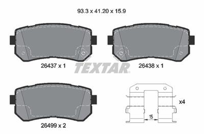 TEXTAR 2643701 Číslo výrobce: 26437. EAN: 4019722559822.