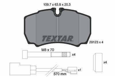 TEXTAR 2912307 Číslo výrobce: 29123. EAN: 4019722299490.