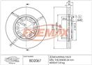 FREMAX BD-2067 - Brzdový kotúč (ø 260 mm)