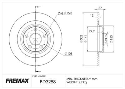 FREMAX BD-3288 EAN: 7893233032886.
