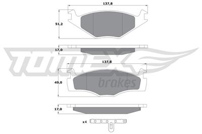 TOMEX Brakes TX 10-141 Číslo výrobce: 10-141. EAN: 5906485550069.