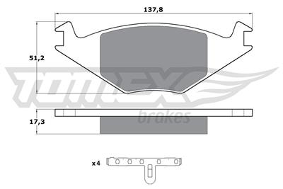 TOMEX Brakes TX 10-15 Číslo výrobce: 10-15. EAN: 5906485550076.