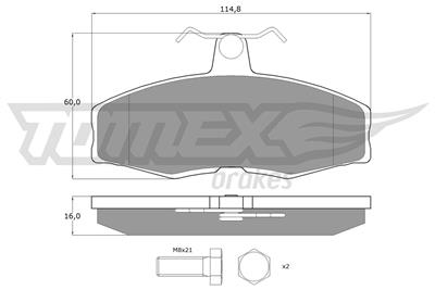 TOMEX Brakes TX 10-272 Číslo výrobce: 10-272. EAN: 5906485552223.