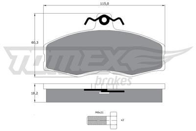 TOMEX Brakes TX 10-27 Číslo výrobce: 10-27. EAN: 5906485550298.