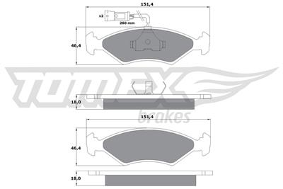 TOMEX Brakes TX 10-281 Číslo výrobce: 10-281. EAN: 5906485550328.