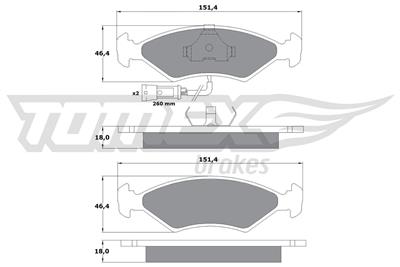 TOMEX Brakes TX 10-282 Číslo výrobce: 10-282. EAN: 5906485550335.