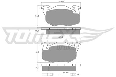 TOMEX Brakes TX 10-34 Číslo výrobce: 10-34. EAN: 5906485550397.