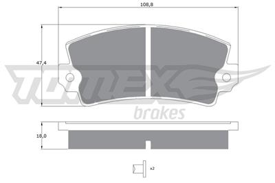 TOMEX Brakes TX 10-434 Číslo výrobce: 10-434. EAN: 5906485550571.