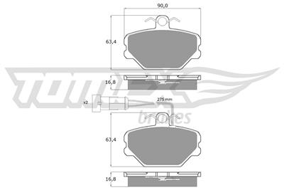 TOMEX Brakes TX 10-61 Číslo výrobce: 10-61. EAN: 5906485550878.