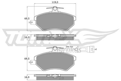 TOMEX Brakes TX 10-631 Číslo výrobce: 10-631. EAN: 5906485550908.
