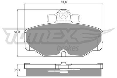 TOMEX Brakes TX 10-67 Číslo výrobce: 10-67. EAN: 5906485550946.