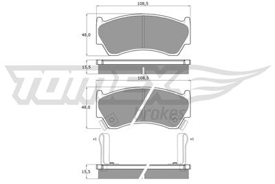 TOMEX Brakes TX 10-89 Číslo výrobce: 10-89. EAN: 5906485551257.