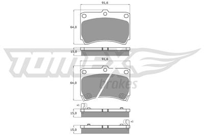TOMEX Brakes TX 10-91 Číslo výrobce: 10-91. EAN: 5906485551271.