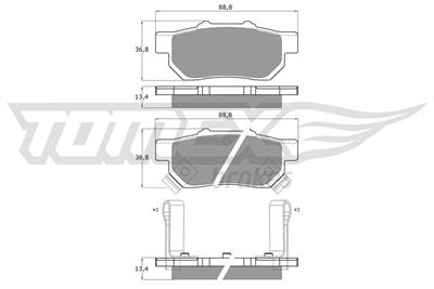 TOMEX Brakes TX 10-99 Číslo výrobce: 10-99. EAN: 5906485551363.