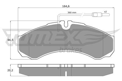 TOMEX Brakes TX 11-111 Číslo výrobce: 29121. EAN: 5901646600607.