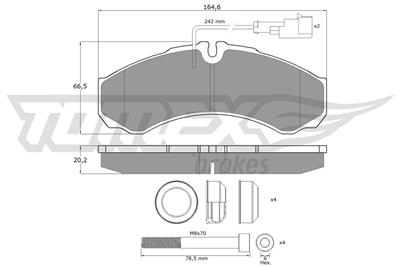TOMEX Brakes TX 11-112 Číslo výrobce: 29121. EAN: 5901646600614.