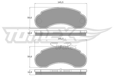 TOMEX Brakes TX 11-14 Číslo výrobce: 11-14. EAN: 5906485551554.