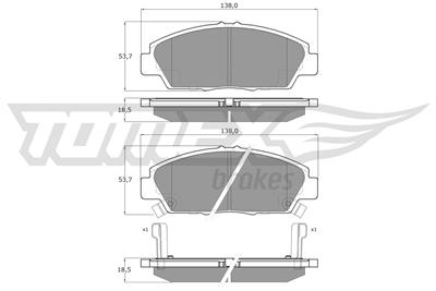 TOMEX Brakes TX 11-38 Číslo výrobce: 11-38. EAN: 5906485551806.