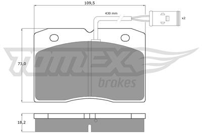 TOMEX Brakes TX 11-40 Číslo výrobce: 11-40. EAN: 5906485551820.
