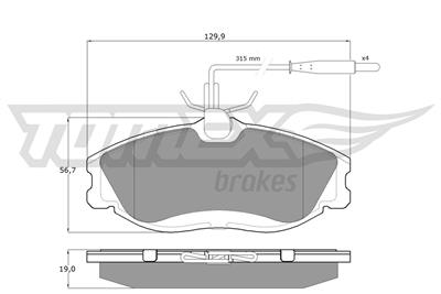 TOMEX Brakes TX 11-62 Číslo výrobce: 11-62. EAN: 5906485552049.