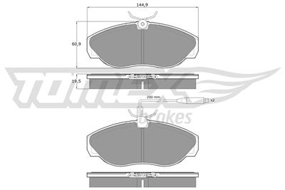 TOMEX Brakes TX 11-72 Číslo výrobce: 11-72. EAN: 5906485552148.