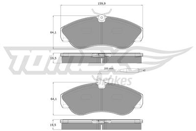 TOMEX Brakes TX 11-73 Číslo výrobce: 11-73. EAN: 5906485552155.