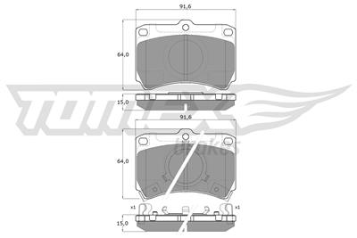 TOMEX Brakes TX 11-77 Číslo výrobce: 11-77. EAN: 5906485552193.
