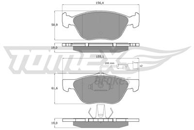 TOMEX Brakes TX 11-84 Číslo výrobce: 11-84. EAN: 5906485552285.