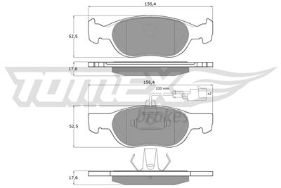 TOMEX Brakes TX 11-87 Číslo výrobce: 11-87. EAN: 5906485552315.